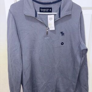 Abercrombie & Fitch Soft Gray Fleece Pullover